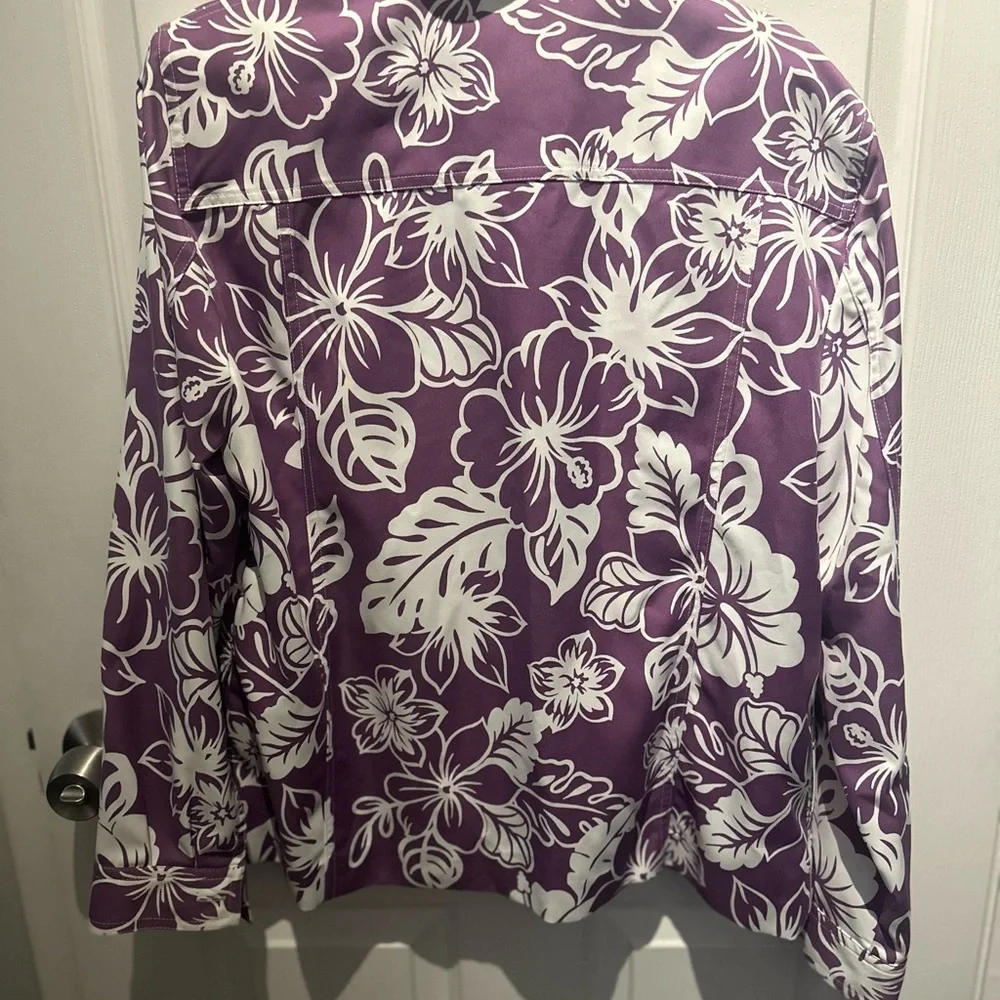 Alfred Dunner Women Button Shirt Jacket Size 12 NWOT  Floral lightweight